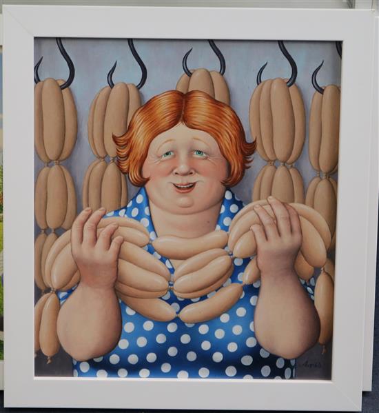 Ron Aris Sausages, 16.5 x 14.5in.